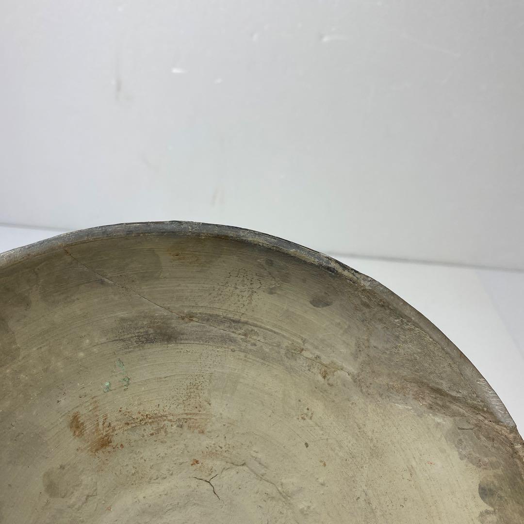 中国漢時代　彩陶加彩蓋付　三足土器　高さ22.5㎝　タトオ　東な7-0304②