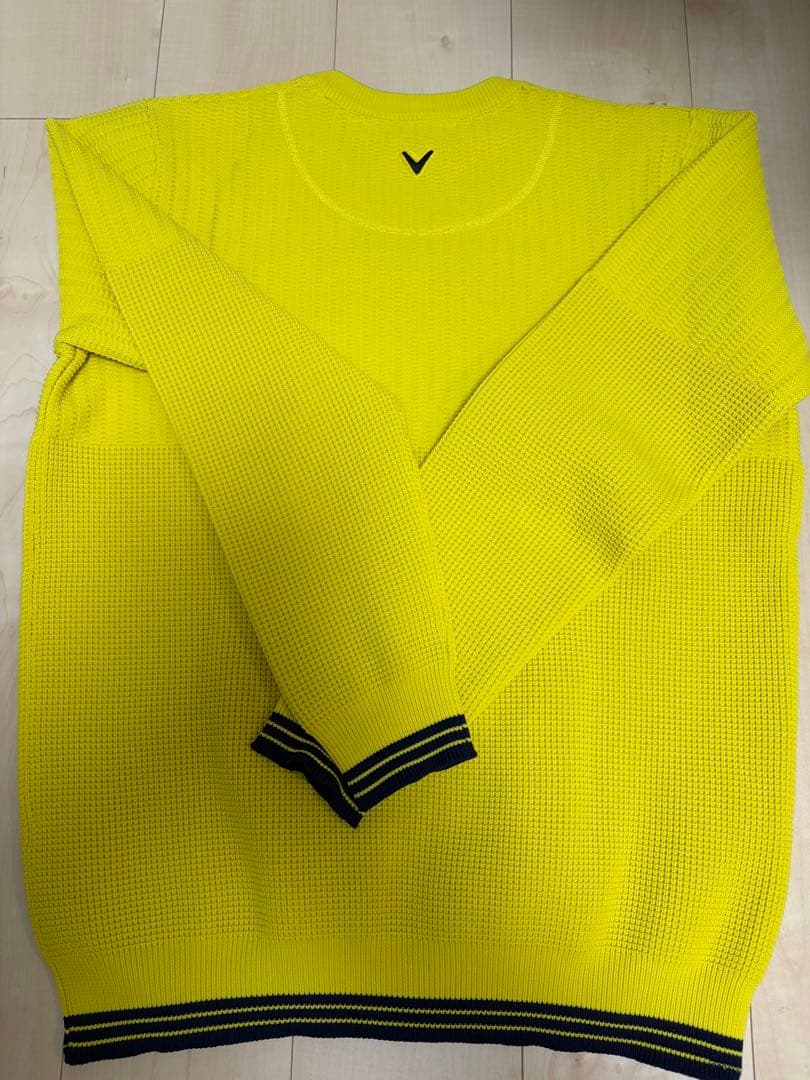 Callaway イエロー Vネックニットセーター