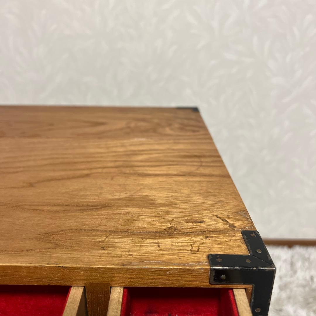 骨董品　薬箪笥　薬箱　小箪笥　5段小引き出し17杯 昭和レトロ 小物入れ ②