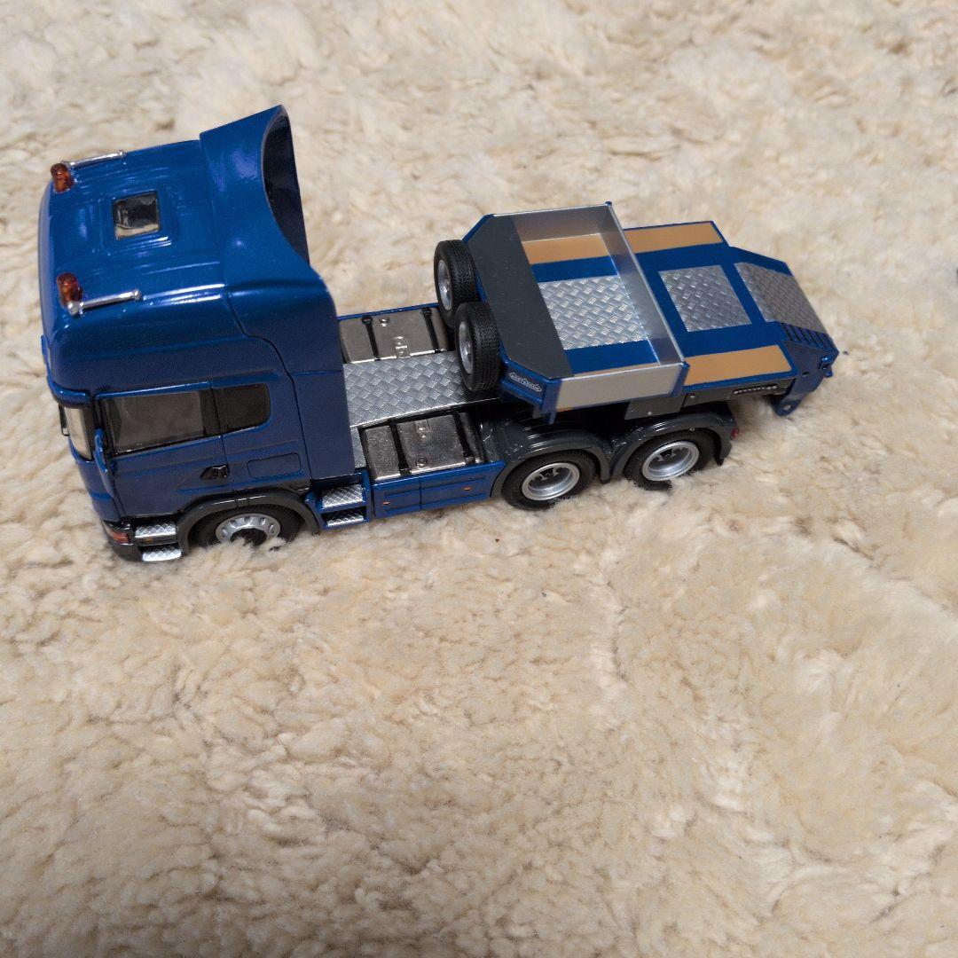 青 トレーラー ミニカー 6ホイール