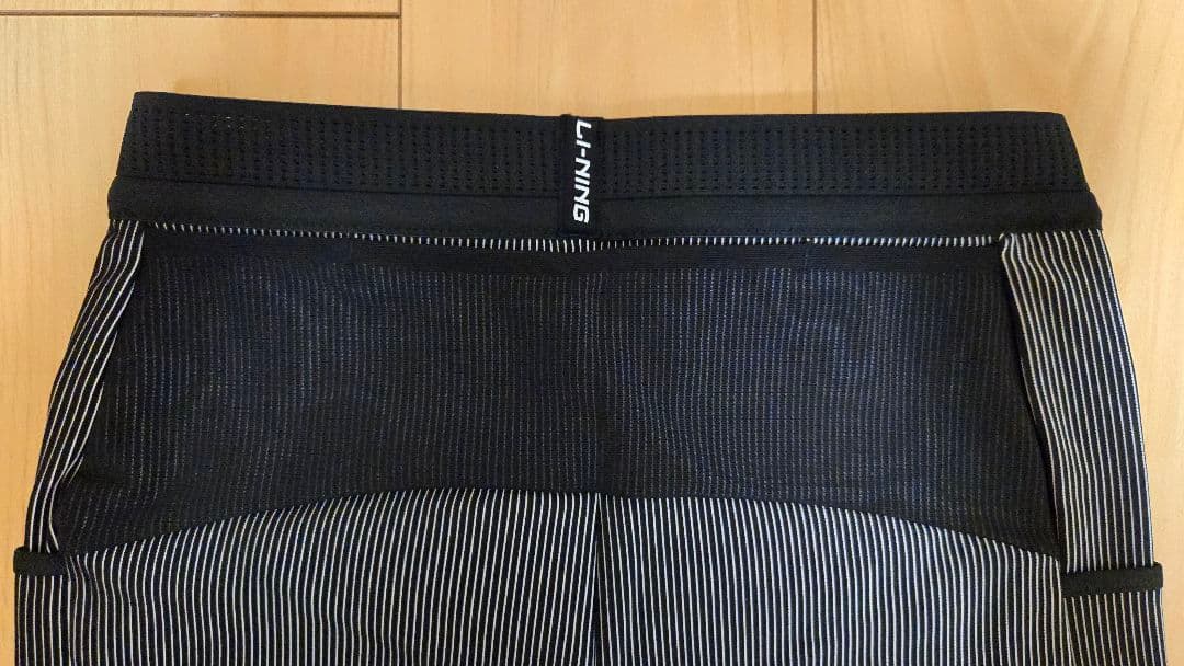 【Mサイズ】Li-Ning リーニン ランニングタイツ（黒X白）【即購入可】