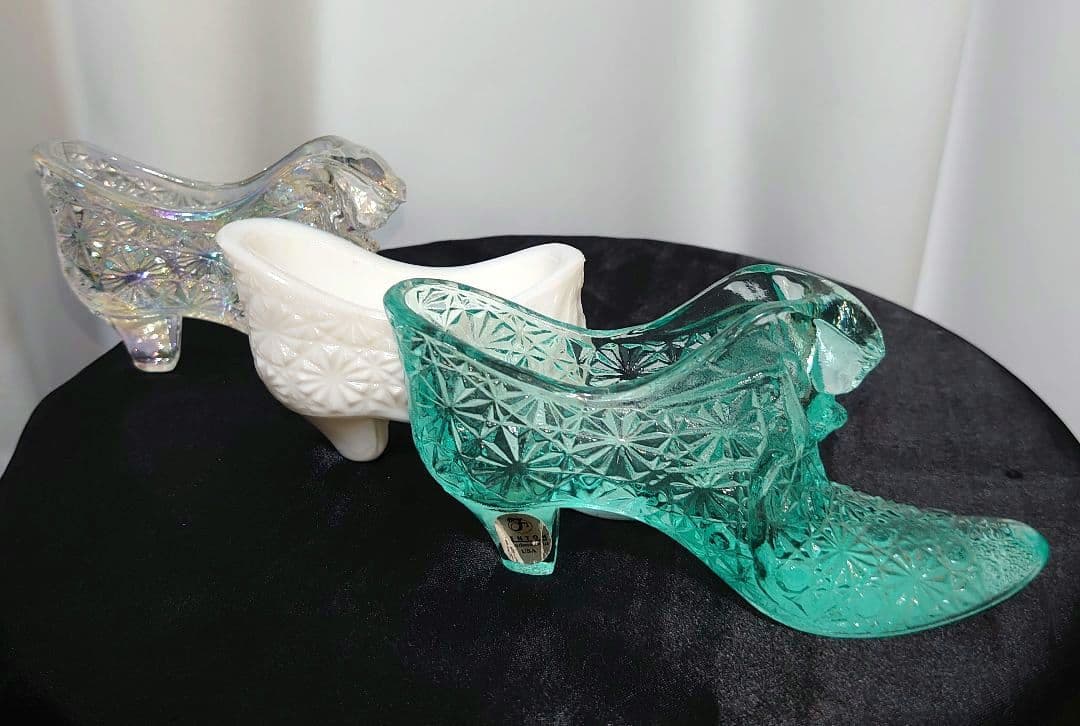 60 -70代 フェントン シューズ オパール ミルク デイジー柄 2つバラ売可