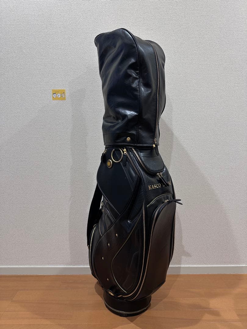 Kasco  キャディバッグ ブラック×ゴールド 高級　口枠5分割