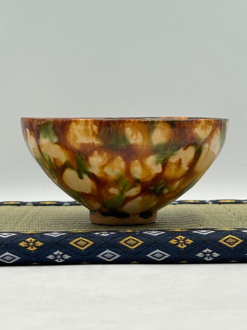 ★0058宋時代 洛阳雷村窯 三彩釉碗 ★茶道具 茶器 古美術