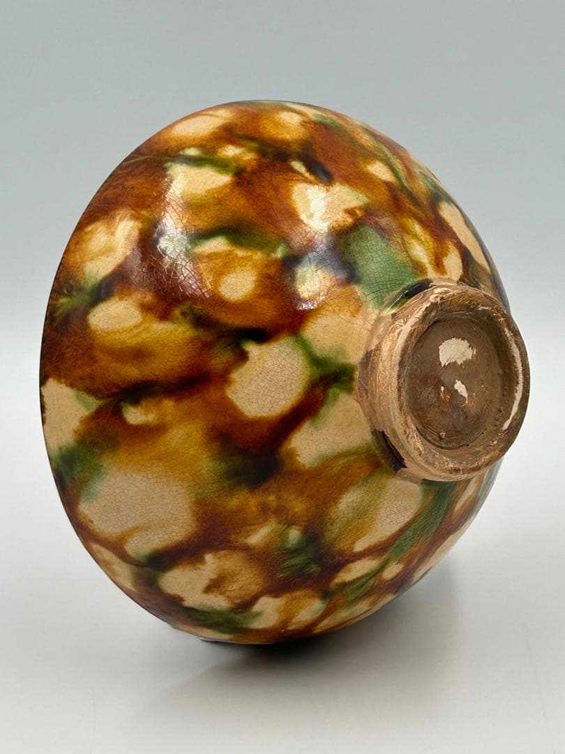 ★0058宋時代 洛阳雷村窯 三彩釉碗 ★茶道具 茶器 古美術