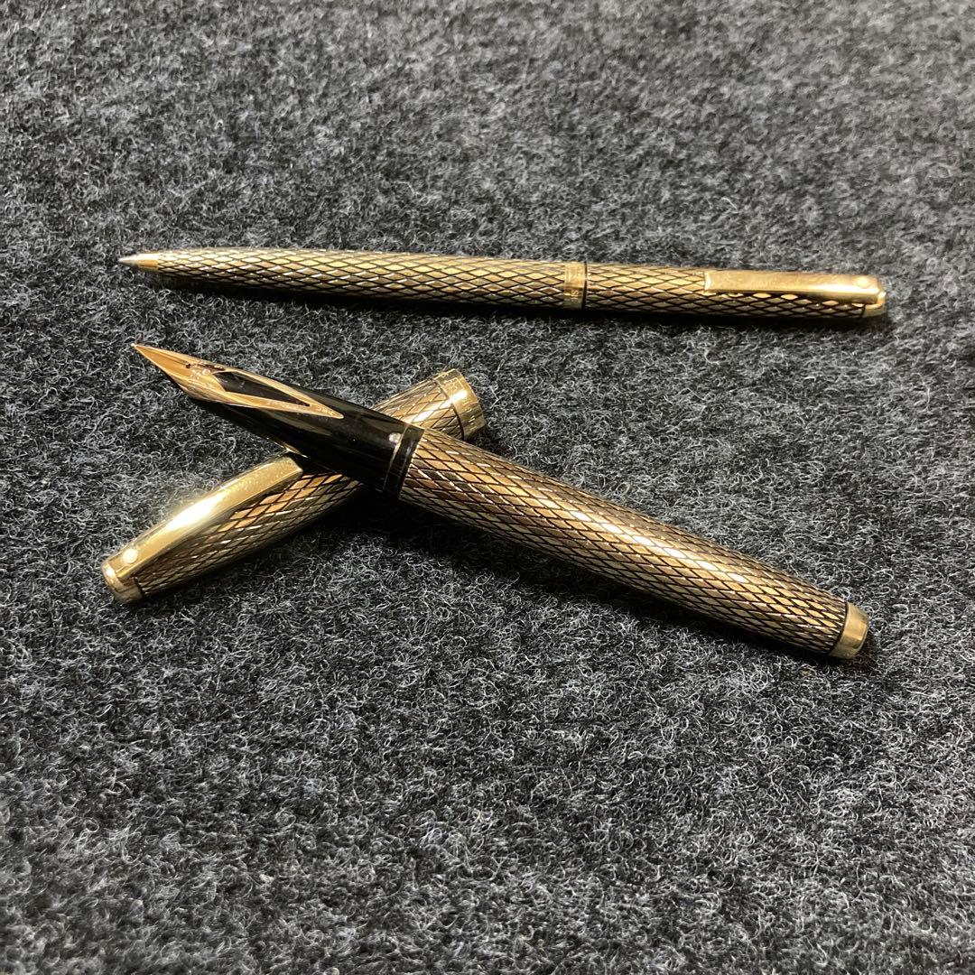 ✨希少✨ シェーファー 万年筆 ボールペンセット インペリアル 金張り14K