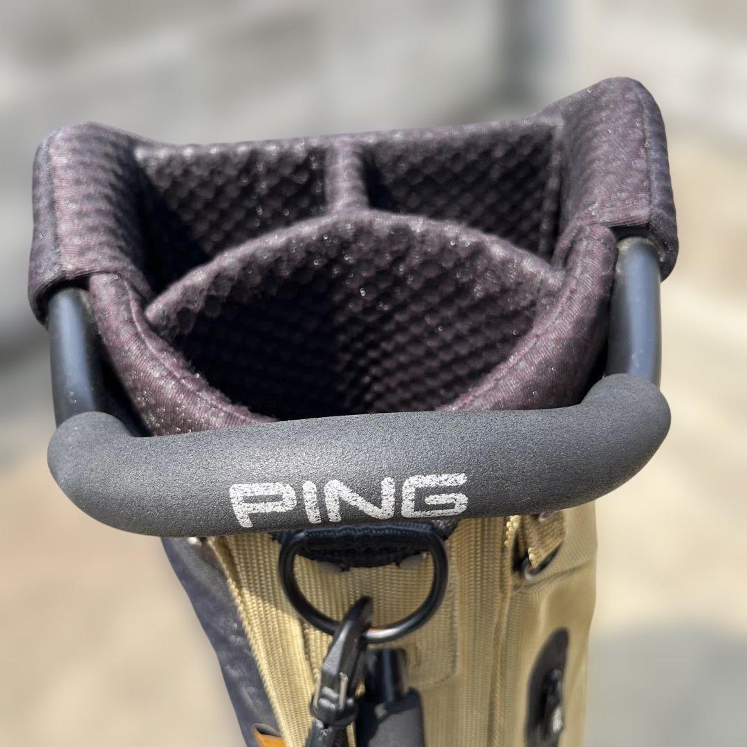 中古 PING ピン キャディバッグ CB-P201 ベージュ　美品