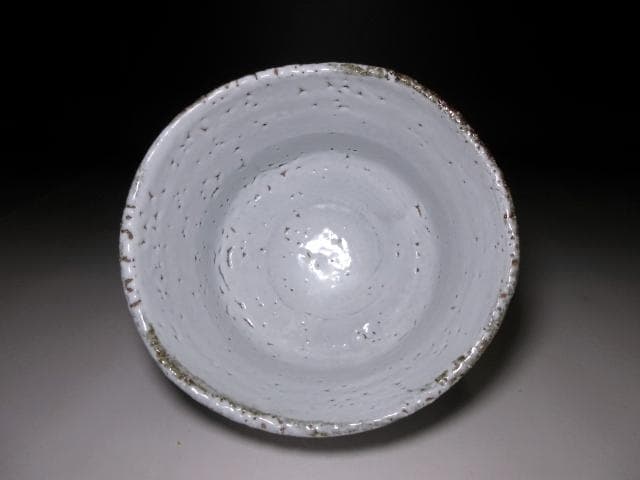 人間国宝 十一代三輪休雪 壽雪 鬼萩 茶碗／共箱 共布 仕覆付き／割高台