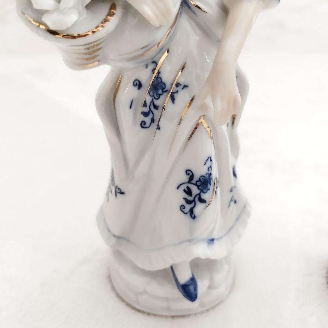 【美品】陶器　人形　男女ペアセット　インテリア 陶器人形 置物　オブジェ