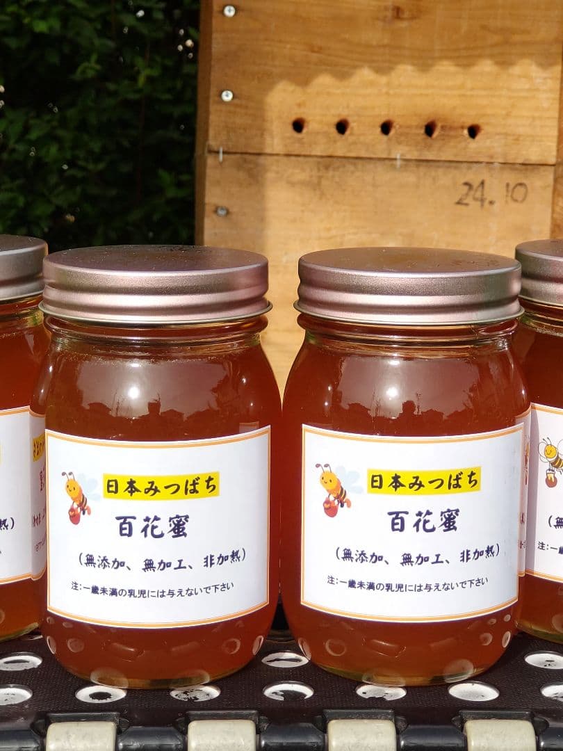 新蜜　日本ミツバチの百花蜜（１年物）㊶　550✕4本（2.2㎏）