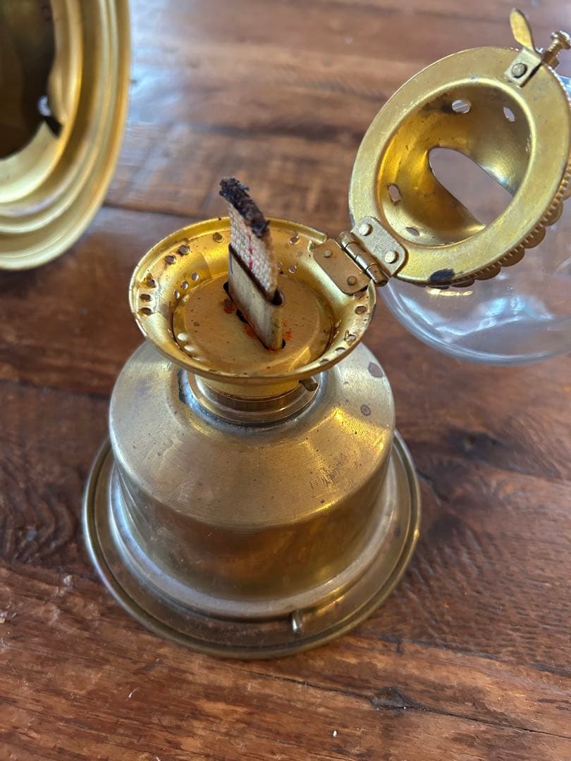 オイルランタン　アンカー　アンティーク　ランプ　真鍮