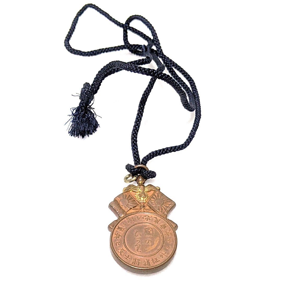 【状態良好】明治時代 大日本帝国 日露戦争 勲章型 方位磁針 箱付【國のいのり】