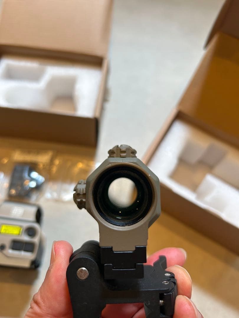 EVOLUTION GEAR製マグニファイア ドットサイトFDEカラー