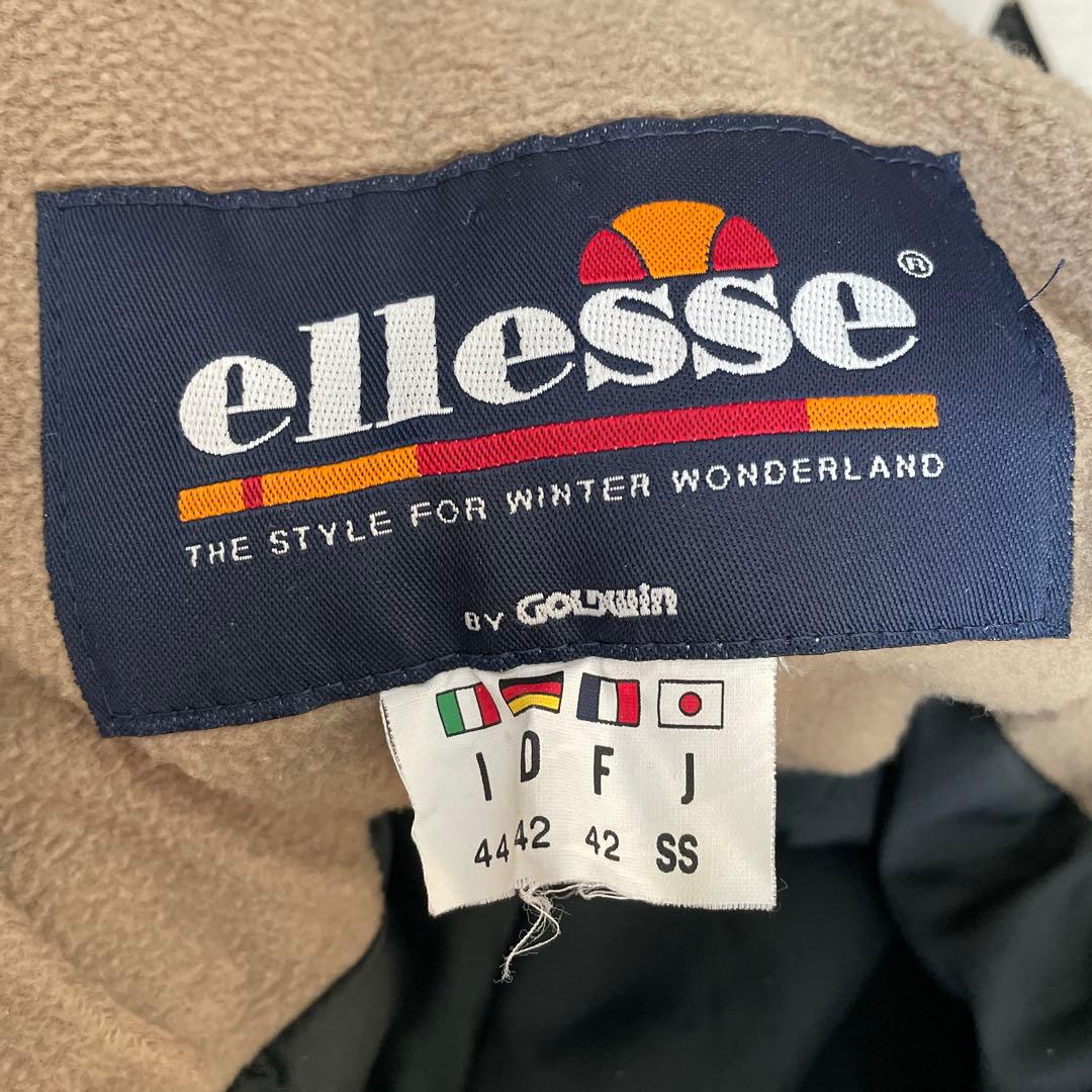 ellesse チェック柄 フード付きスキーウェア上下