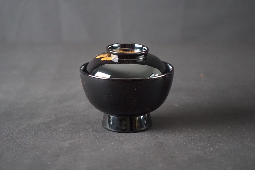 輪島塗 田谷漆器店 松蒔絵 煮物椀 三客 共箱 美品