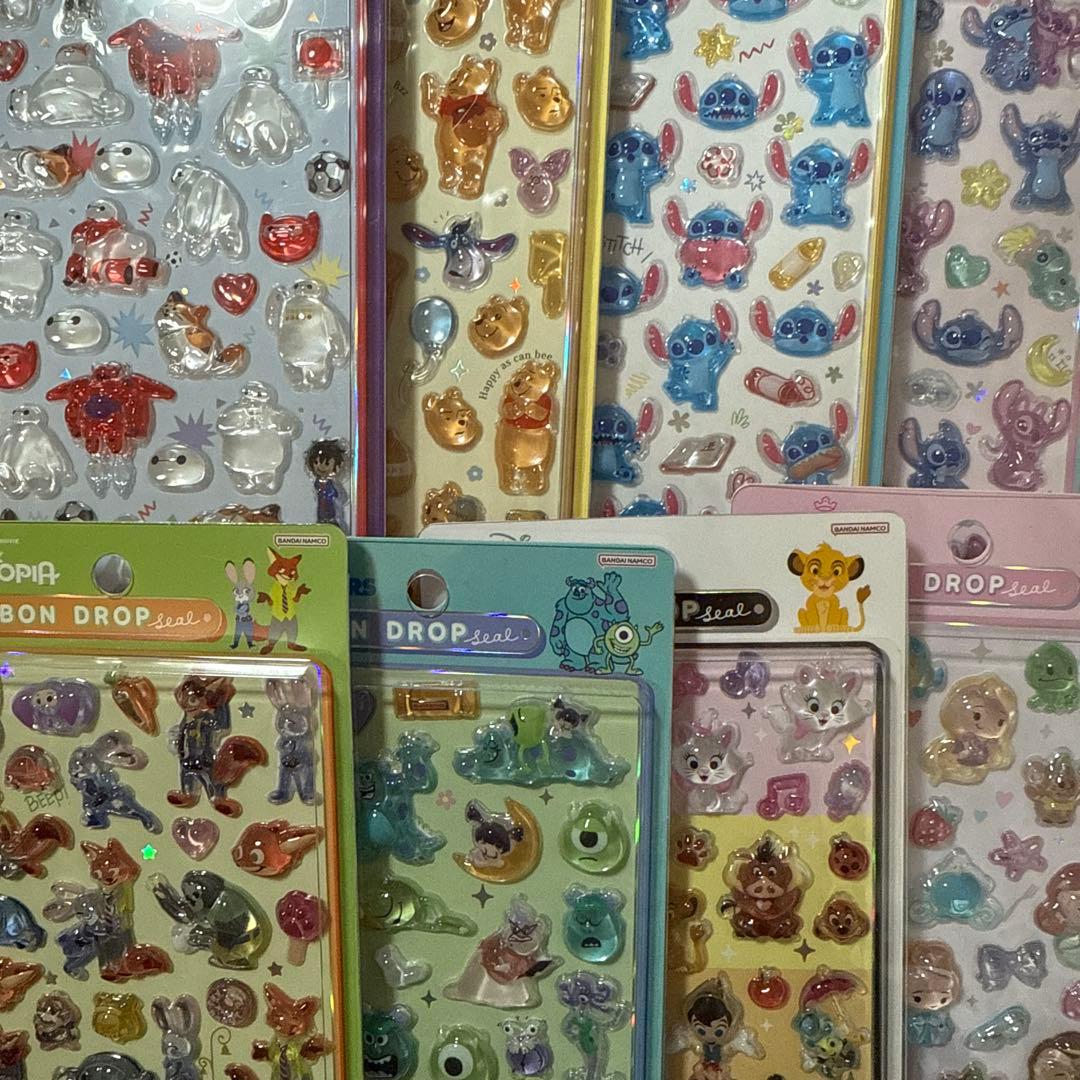 正規品 8種セット ディズニー 第二弾 ボンボンドロップシール