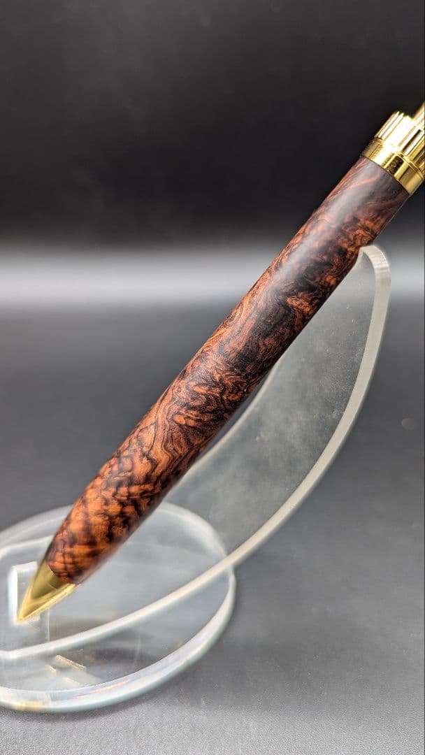 362ペン工房翌檜　超極上　ホンジュラスローズウッド瘤杢　木軸シャーペン