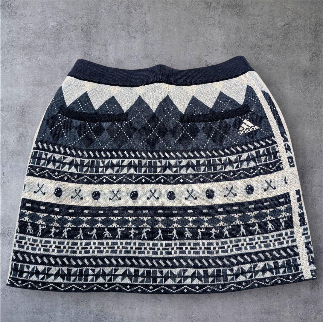 【新品55%off】アディダス ゴルフ ヒストリカル柄ニット セットアップ S