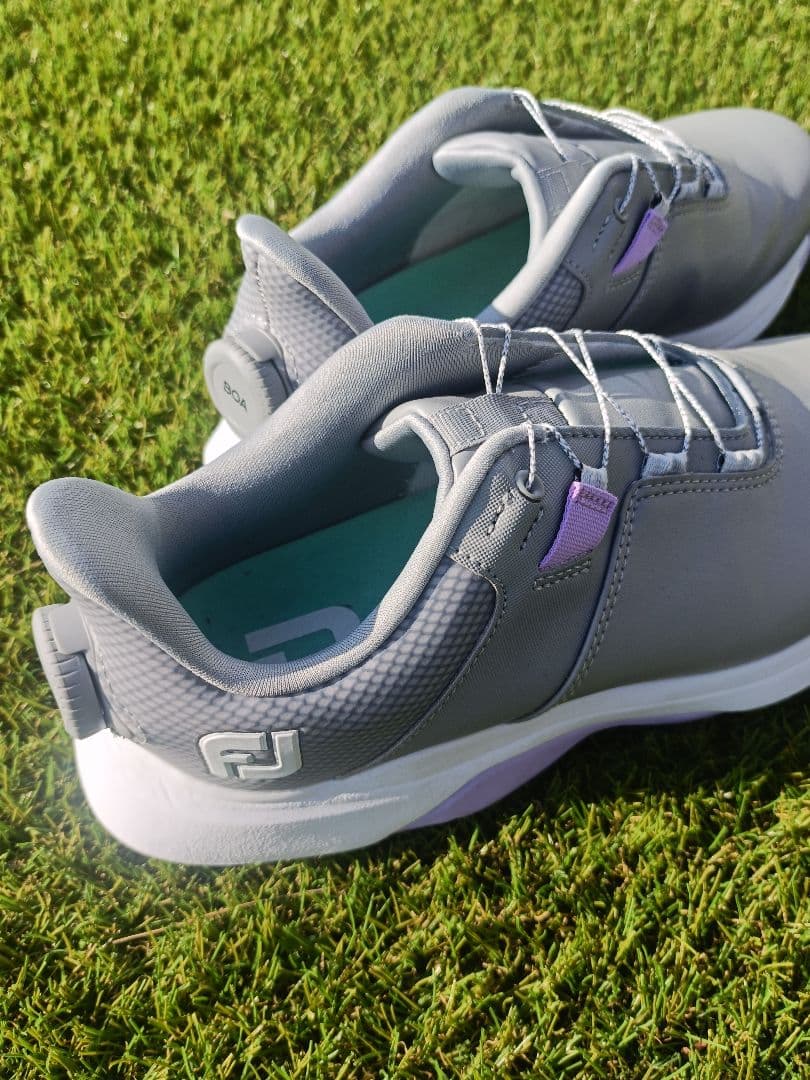 【美品】フットジョイ　女性用ゴルフシューズ23.5センチ　グレー　1回使用のみ