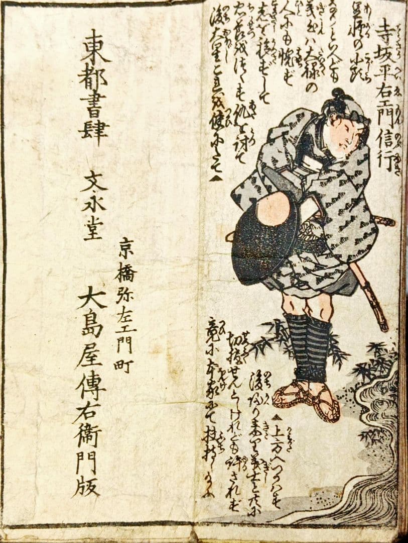 江戸時代 版画 「精忠義士實傳」仮名手本忠臣蔵 人物 名鑑 武者絵 浮世絵