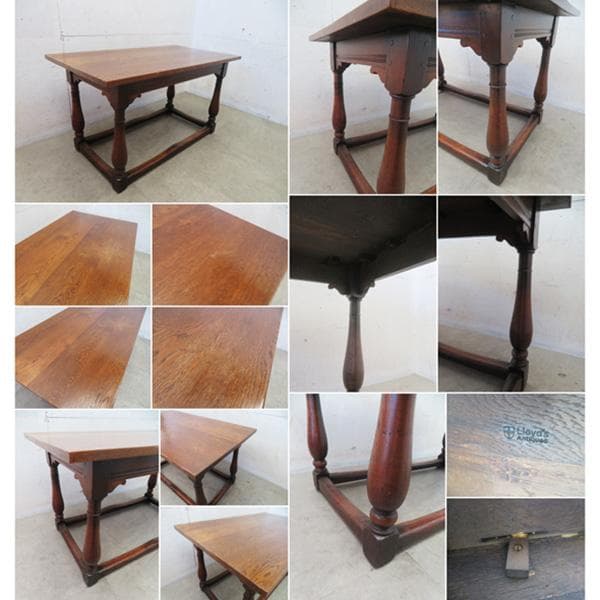 美品■ロイズアンティークス■ヴィンテージ■オーク無垢材■リフェクトリーテーブル