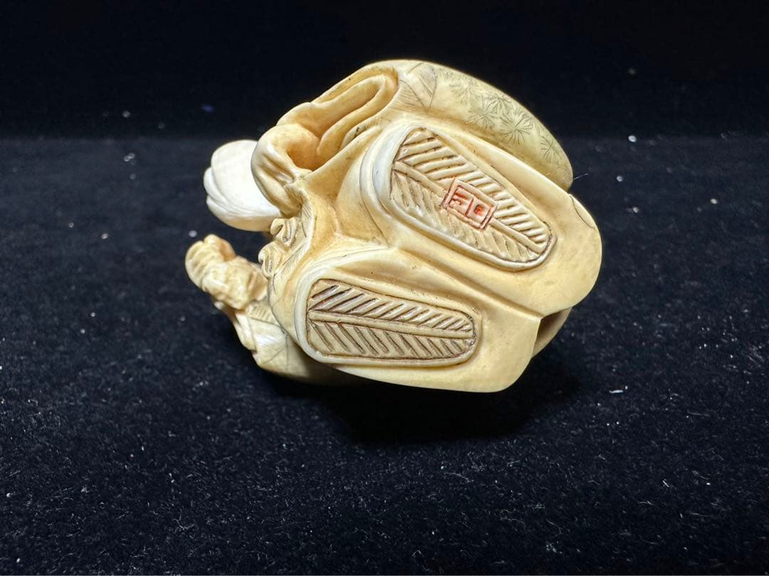 置物　アンティーク　天然素材　七福神　仏像　彫刻 古美術品　細密細工