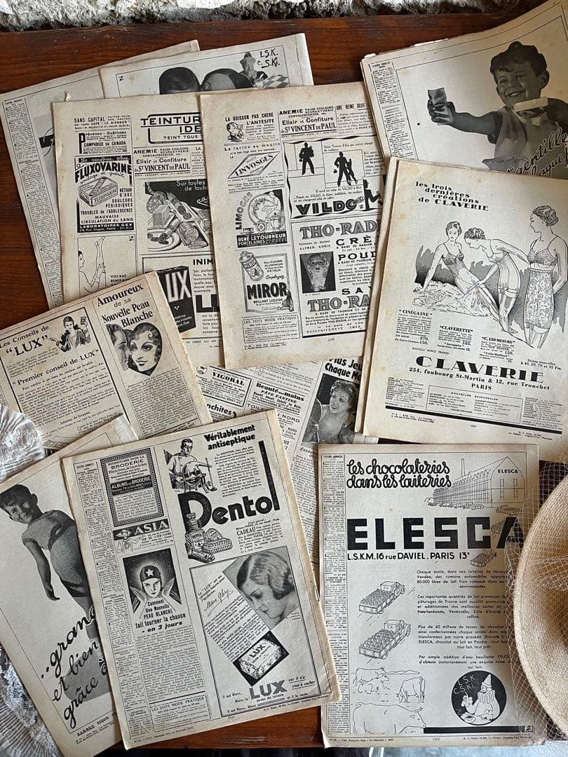 ◆フランスアンティーク｜メルスリー手芸雑誌印刷物紙もの図案パターンファッション