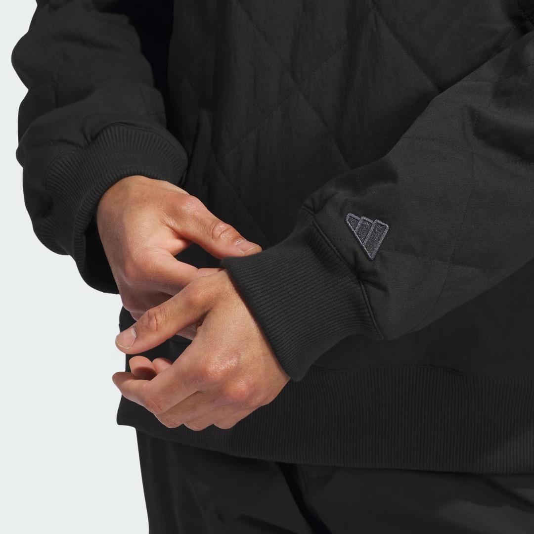 【M】秋冬 アディダス ゴルフ 保温 中綿キルティング プルオーバージャケット