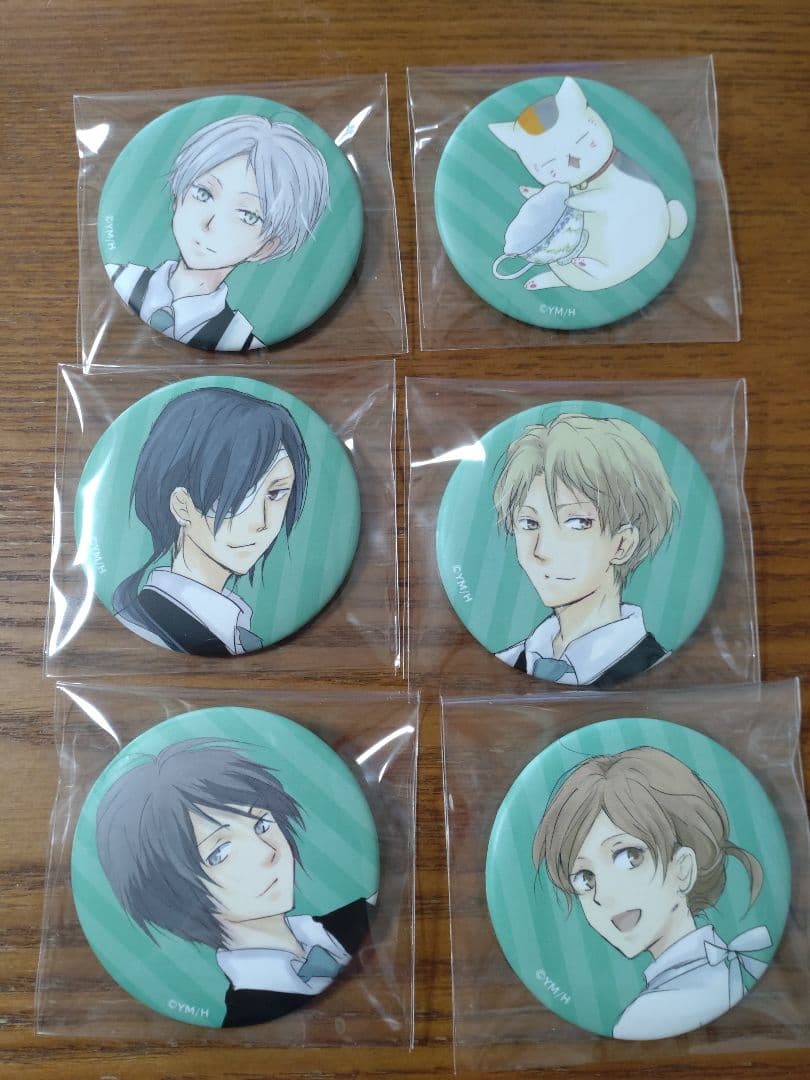 夏目友人帳『コラボカフェ缶バッジ』全６種コンプリート