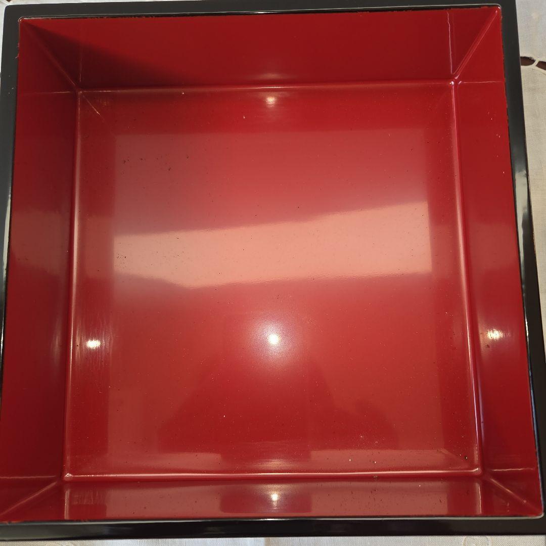 菖蒲と橋の重箱(六寸角三段重)高級漆器