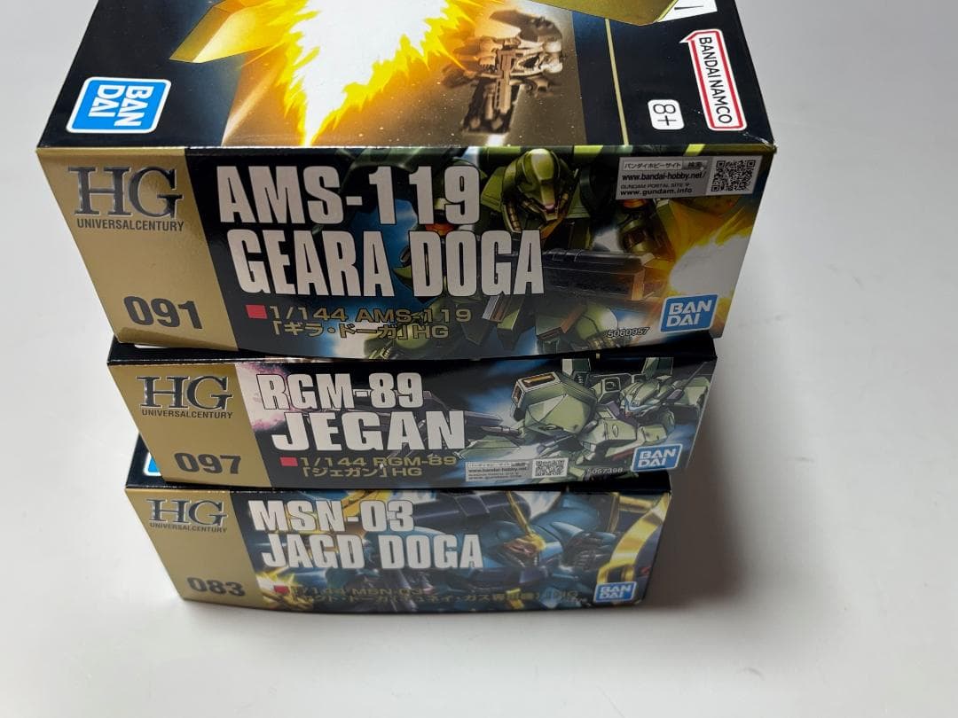 【逆襲のシャア3点】HG ギラ・ドーガー ジェガン ヤクト・ドーガ