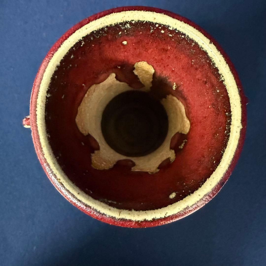 辰砂 花器 花瓶 中国 時代 古玩 当時物 旧家 蔵出 骨董品