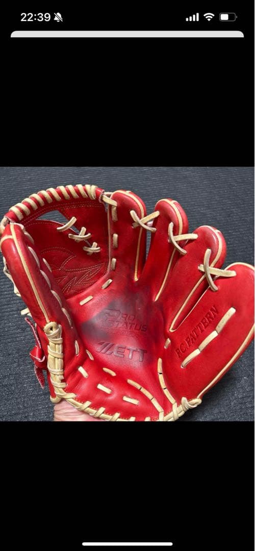 ZETT 赤 硬式グローブ