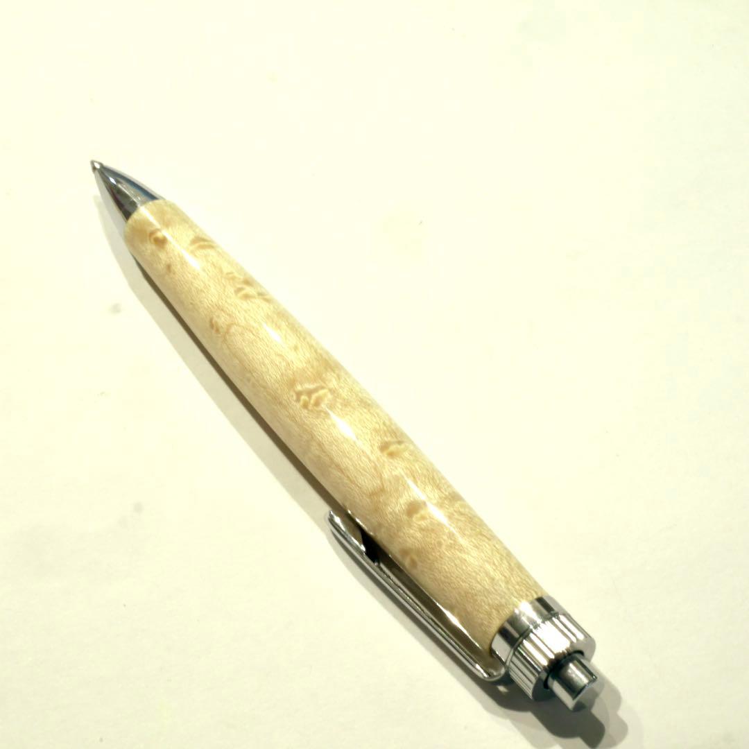 木軸ペン　ラッカー仕上げ　楽器　ギター　バーズアイメイプル