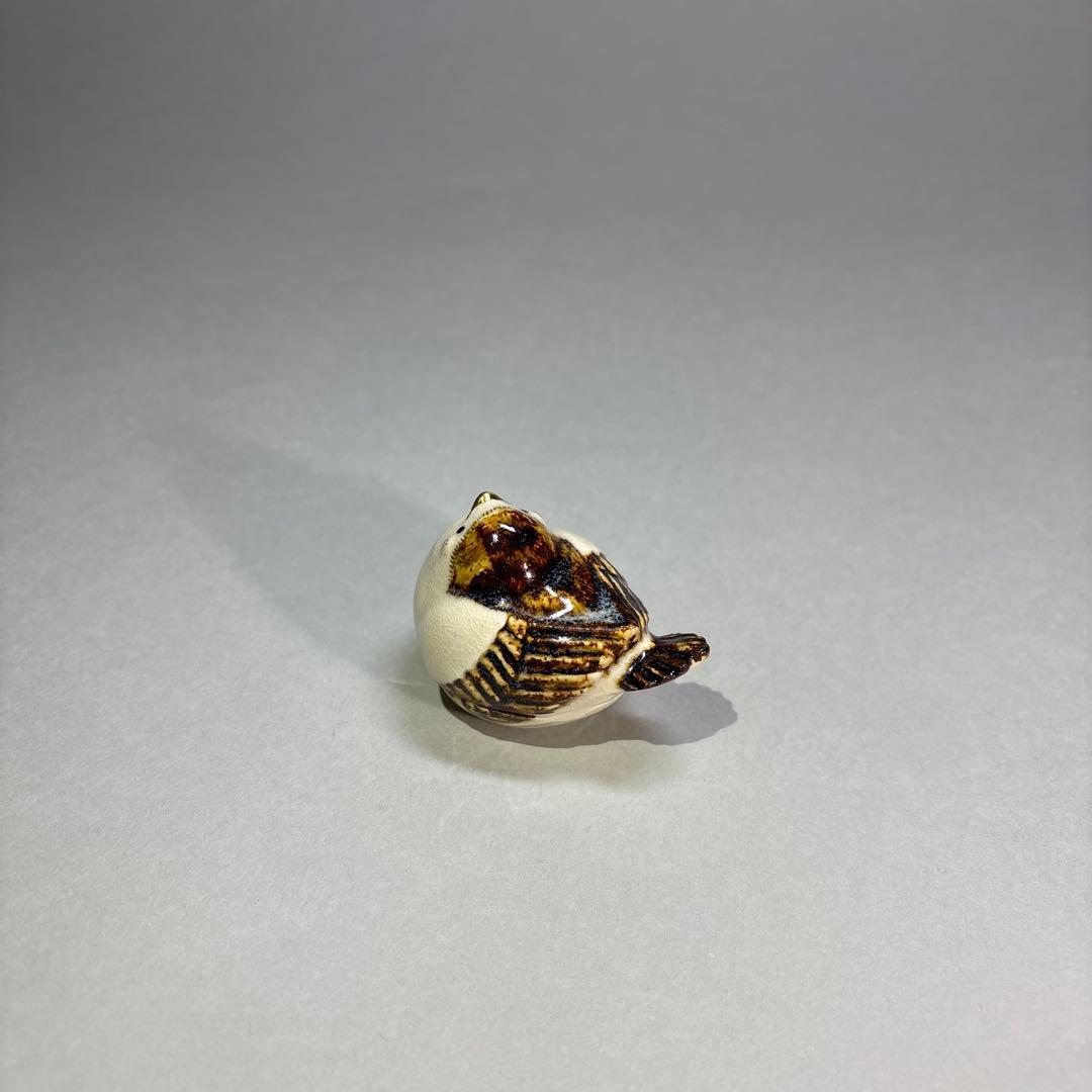 (未使用)今岡三四郎　雀香合(桐箱入)