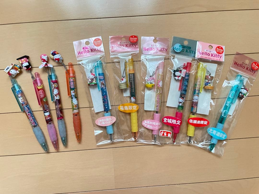 【ご当地キティ】 ボールペン シャーペン 9本 年代物 終売品 希少