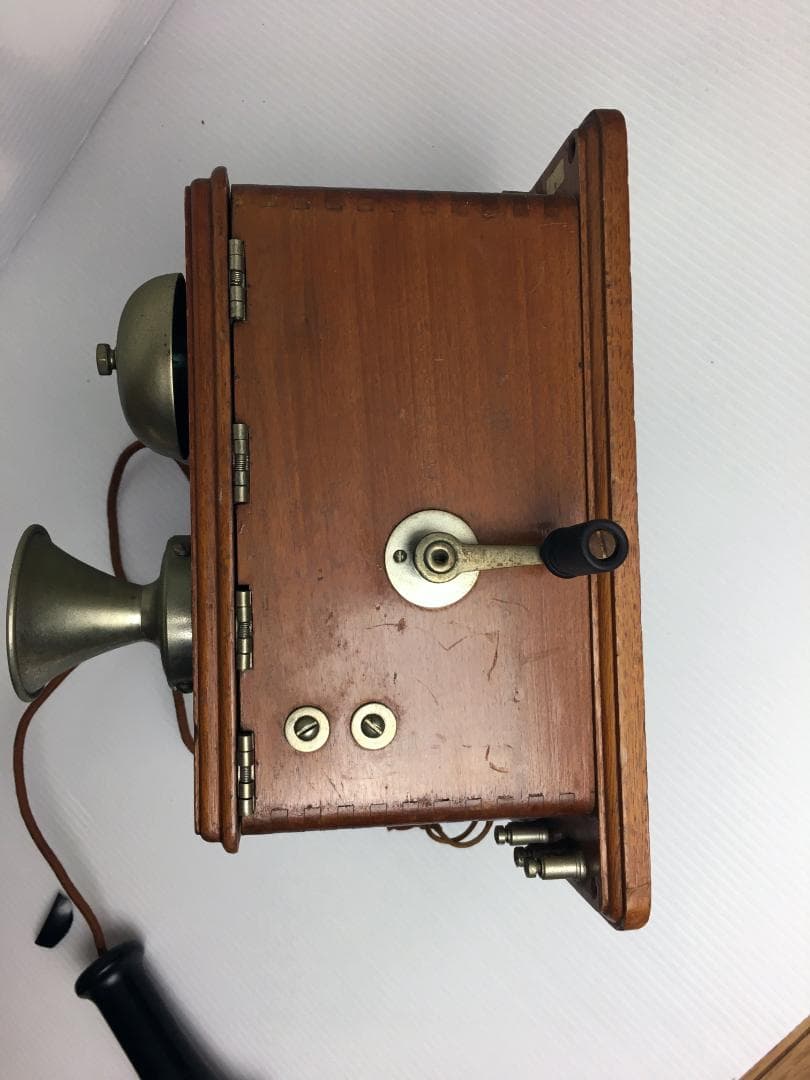 レトロ電話器　 （贈）日本電信電話公社　 壁掛け電話機　 木製 アンティーク