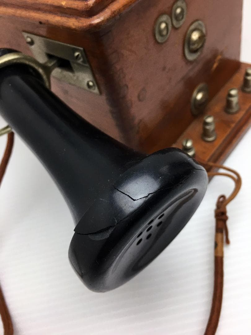 レトロ電話器　 （贈）日本電信電話公社　 壁掛け電話機　 木製 アンティーク