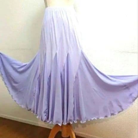 SALE☆チャコット　社交ダンス　スカート S 紫　シフォン　 定価45100円