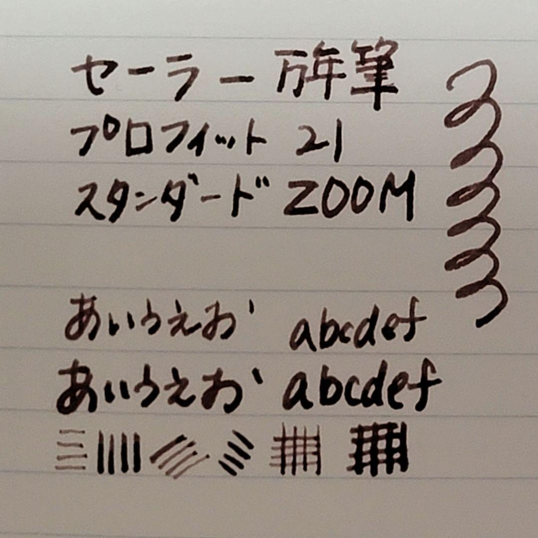 セーラー 万年筆 21K　スタンダード　zoomニブ