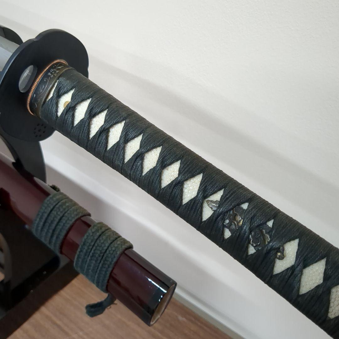 模造刀 居合刀 刀匠 加州藤原清光写 沖田総司 刀掛台付