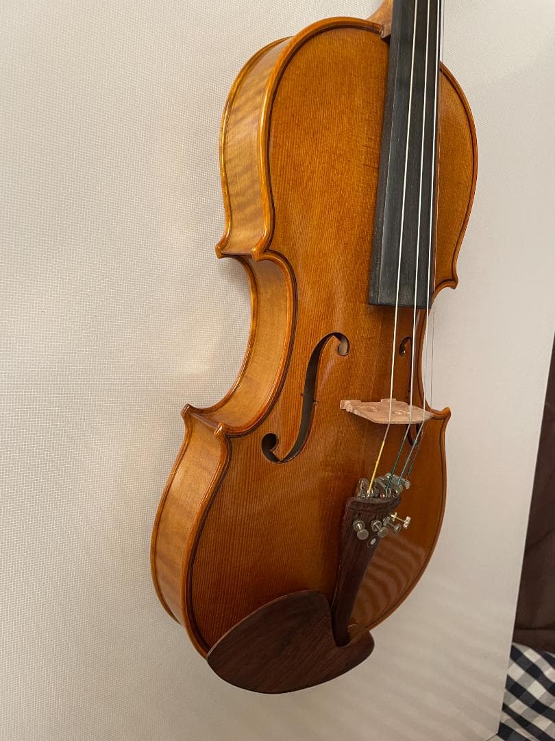 ノーラベル 手工品 バイオリン 美しいワンピースバック ４／４サイズ