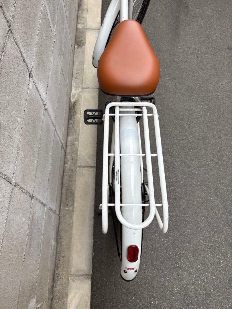 極太両タイヤ新品　シティサイクル　White