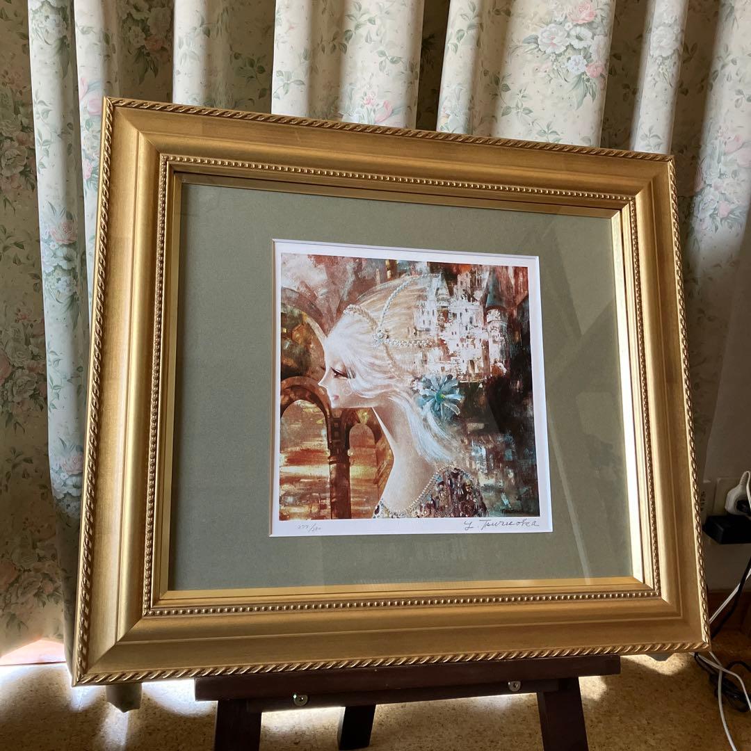 鶴岡義雄　マドモアゼル　リトグラフ　絵画