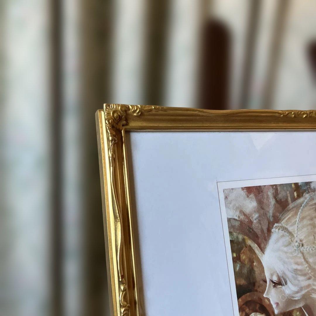 鶴岡義雄　マドモアゼル　リトグラフ　絵画