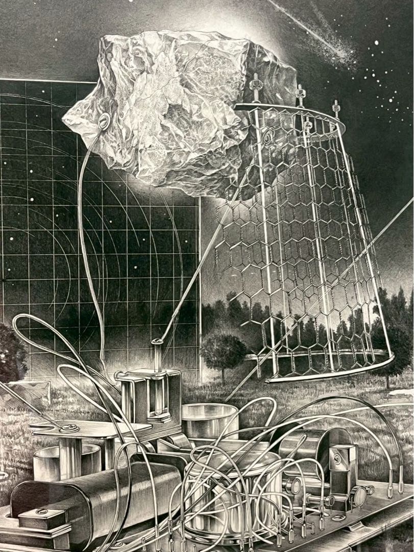 《無題》建石修志 鉛筆画 額装作品