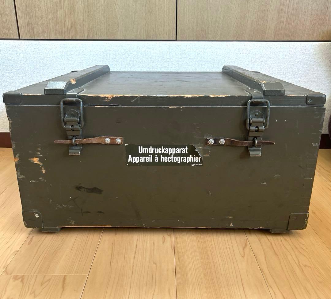 ミリタリーボックス　アウトドア　軍もの スイス軍　70年代70s