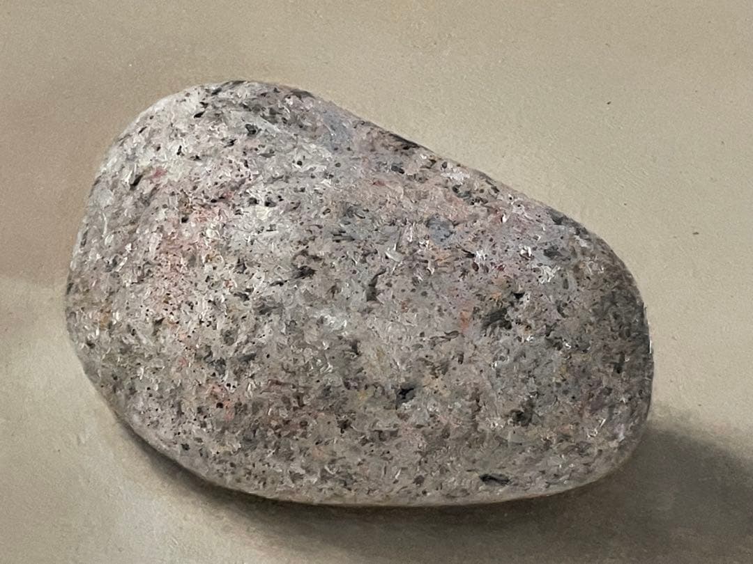 画家　橋本直行　油彩画　油絵　石　写実画　静物画　写実油彩画　額入