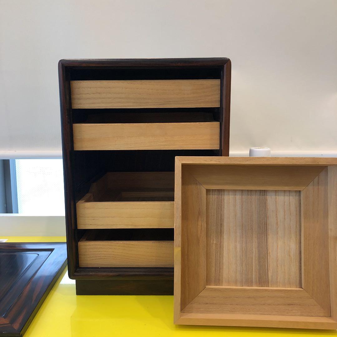 墨運堂　墨4点セット　黒檀箱