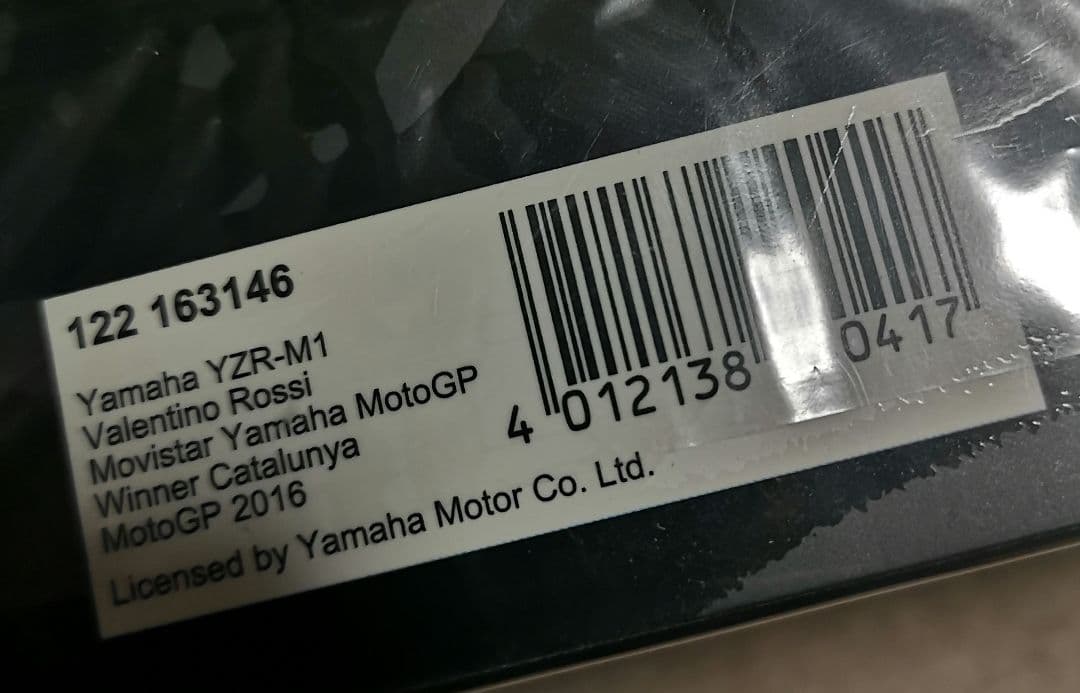 ミニチャンプス 1/12 YZR-M1 V.ロッシ カタルーニャGP優勝2016